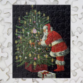 Vintage Kerstmis, kerstman met Cadeaus Legpuzzel