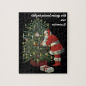 Vintage Kerstmis, kerstman met Cadeaus Legpuzzel (Verticaal)