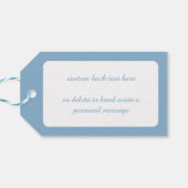 Vintage Kerstmis, kerstman vliegend vliegtuig Cadeaulabel (Achterkant Horizontaal)