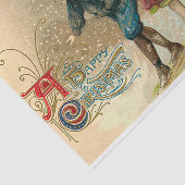 Vintage Kerstmis kinder feestdag Tissuepapier (Detail)