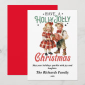 Vintage Kerstmis Kinder Feestdagenkaart (Voorkant / Achterkant)