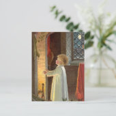 Vintage Kerstmis, kinderopwarming door de Fireplac Feestdagenkaart (Staand voorkant)