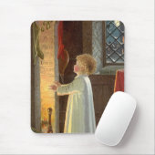 Vintage Kerstmis, kinderopwarming door de Fireplac Muismat (Met muis)