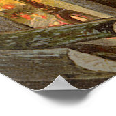 Vintage Kerstmis, kinderopwarming door de Fireplac Poster (Hoek)