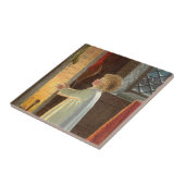 Vintage Kerstmis, kinderopwarming door de Fireplac Tegeltje (Zijkant)