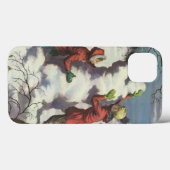 Vintage Kerstmis, Kindersneeuwbalgevecht Case-Mate iPhone Case (Achterkant (horizontaal))
