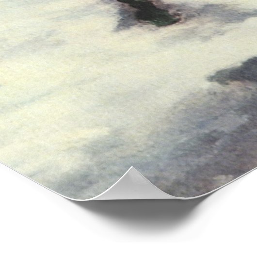 Vintage Kerstmis, Kindersneeuwbalgevecht Poster (Hoek)