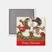 Vintage Kerstmis Kiss Magneet (Voorkant / Achterkant)