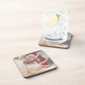 Vintage Kerstmis Kiss Onderzetter (Rechterzijde)