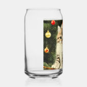 Vintage Kerstmis Kitten Blikvorm Glas (Rechts)
