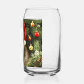 Vintage Kerstmis Kitten Blikvorm Glas (Links)