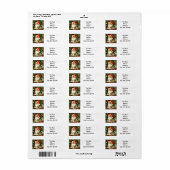 Vintage Kerstmis Kitten Etiket (Full Sheet)