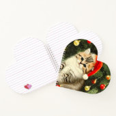 Vintage Kerstmis Kitten Notitieboek (Binnen)