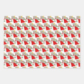 Vintage Kerstmis Kittens Inpakpapier Vel (Voorkant 2)