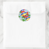Vintage Kerstmis klokken Ronde Sticker (Tas)