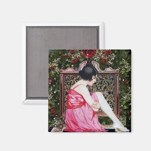 Vintage Kerstmis Koelkast Magnet (Voorkant / Achterkant)