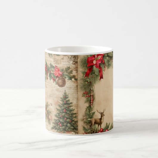 Vintage Kerstmis Koffiemok (Center)