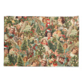 Vintage kerstmis kussensloop (Achterkant)