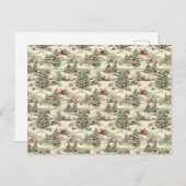 Vintage Kerstmis Land Winter Scenery Feestdagenkaart (Voorkant / Achterkant)