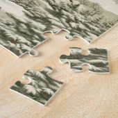 Vintage Kerstmis Land Winter Scenery Legpuzzel (Zijkant)