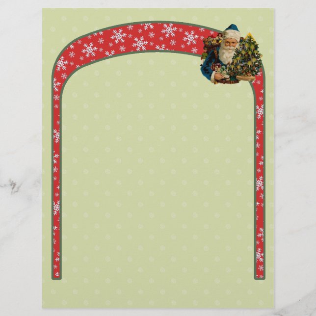 Vintage Kerstmis Letterhead (Voorkant)