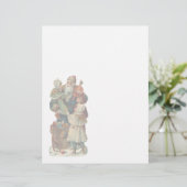 Vintage Kerstmis Letterhead Stationery (Staand voorkant)