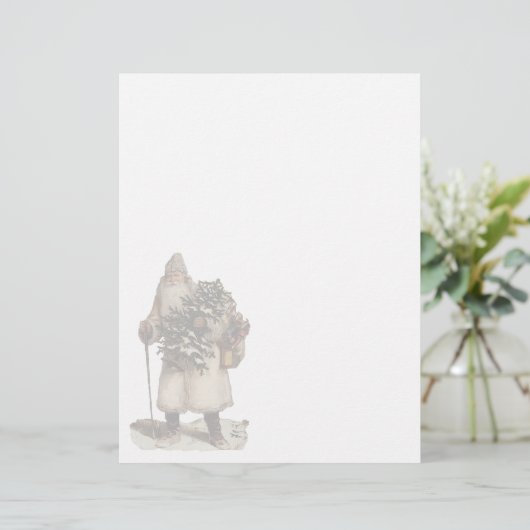 Vintage Kerstmis Letterhead Stationery (Staand voorkant)