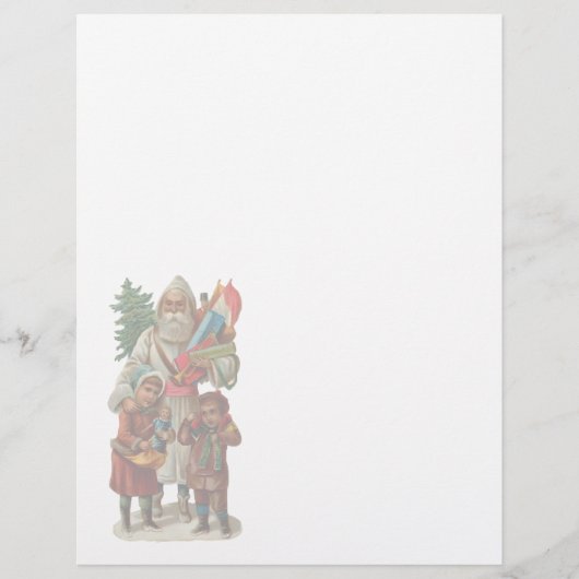 Vintage Kerstmis Letterhead Stationery (Voorkant)