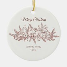 Vintage Kerstmis Lijntekening