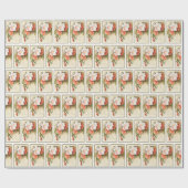 Vintage Kerstmis Lilly Cadeaupapier (Vlak)