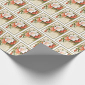 Vintage Kerstmis Lilly Cadeaupapier (Hoek)