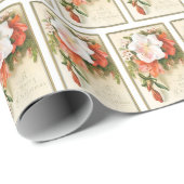 Vintage Kerstmis Lilly Cadeaupapier (Rol Hoek)