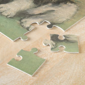 Vintage Kerstmis, luidop onder kerstboom Legpuzzel (Zijkant)