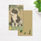 Vintage Kerstmis, luidop onder kerstboom Visitekaartje (Bureau)