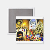 Vintage Kerstmis Magneet (Voorkant / Achterkant)