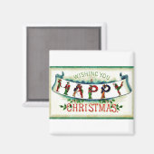 Vintage Kerstmis Magneet (Voorkant / Achterkant)