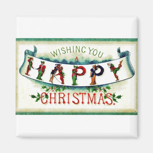 Vintage Kerstmis Magneet (Voorkant)
