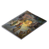 Vintage kerstmis met bezoek aan Magi Notitieboek (Linkerzijde)