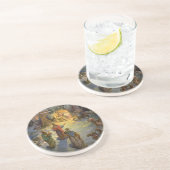 Vintage kerstmis met bezoek aan Magi Zandsteen Onderzetter (Zijkant)