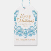 Vintage kerstmis met cadeautjes Labels Cadeaulabel (Voorkant)