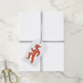 Vintage Kerstmis met Elf - Tomte Cadeaulabel (Met Touw)