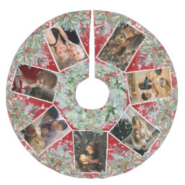 Vintage Kerstmis met foto Collage Kerstboom Rok
