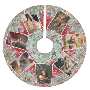 Vintage Kerstmis met foto Collage Kerstboom Rok