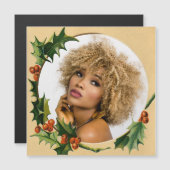 Vintage Kerstmis met Holly Photo Lijst (Voorkant / Achterkant)