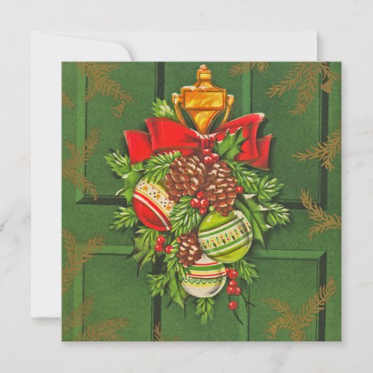 Vintage Kerstmis met kerstkaart (Voorkant)