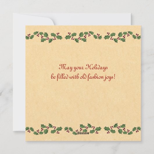 Vintage Kerstmis met kerstkaart (Achterkant)