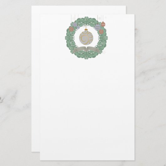 Vintage Kerstmis met weeshuis Briefpapier (Voorkant / Achterkant)