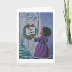 Vintage Kerstmis - Mijn Huis aan van u, Kaart