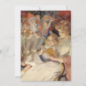 Vintage Kerstmis, Moeder en Dochter Uitnodiging (Voorkant)