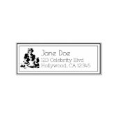 Vintage Kerstmis Moeder en Kinder Kunst Rubberstempel (Afrduk)